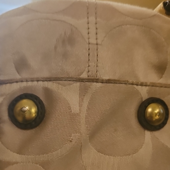 COACH Vintage Collette Carryall Canvas Satchel Handbag - Picture 10 of 11